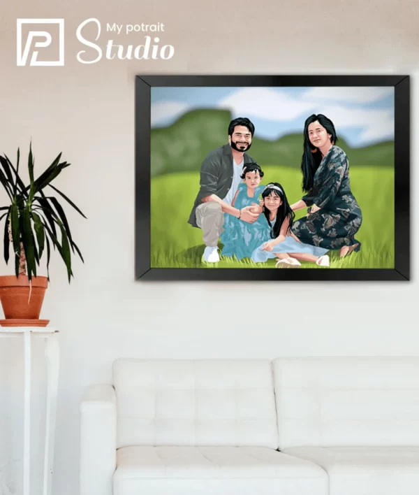 Family Drawing Image | MyPortraitStudio | Digital Portrait Illustration